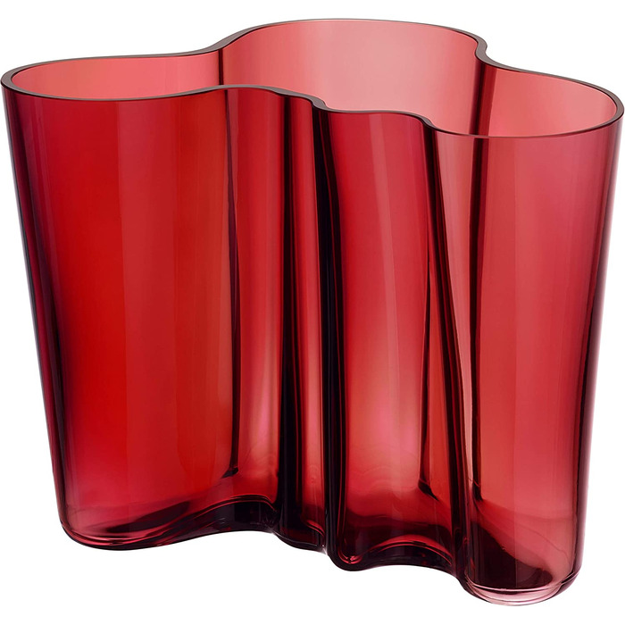 Ваза Iittala Aalto 160 мм червона скляна