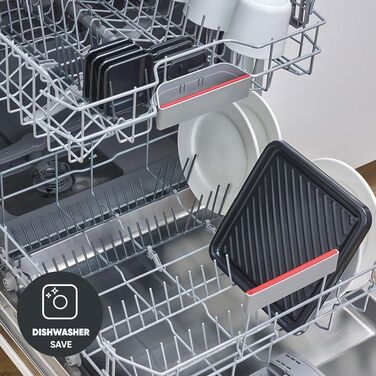 Міні-раклет гриль SEVERIN RG 2360 Black Line для 4 осіб, антипригарна поверхня, глибокі підноси, 600 Вт, компактний настільний гриль