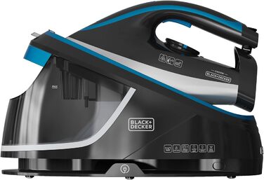 Парова праска-станція BLACK+DECKER BXSS2401E, 2400 Вт, знімний бак 1,5 л, паровий удар 200 г/хв, регулювання температури, ECO-режим, готовність за 1 хвилину