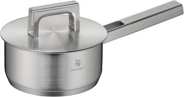 Каструля WMF Ultimate Cool 16 см з кришкою, 1,4 л, молочний сотейник для індукції, матова нержавіюча сталь Cromargan, без покриття, з внутрішньою шкалою, підходить для посудомийки