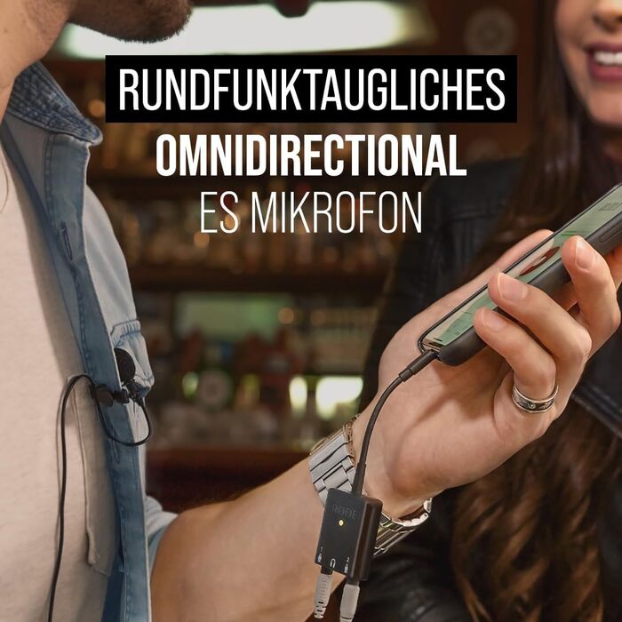 Мікрофон-петличка RØDE SmartLav+ для смартфонів, TRRS, чорний – для відеозйомки, подкастів, мовлення, студії та польових записів