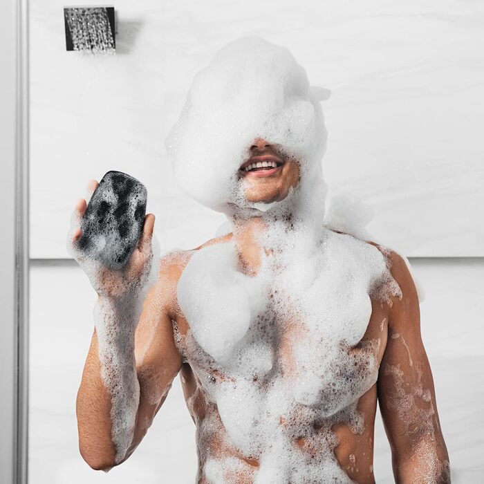 MANSCAPED The Body Buffer – Силіконовий скрабер для тіла преміум-класу для догляду, очищення та пілінгу шкіри з ергономічною ручкою