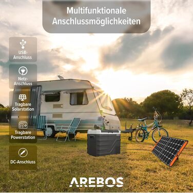 Автомобільний компресор-холодильник Arebos 43л з Wi-Fi та USB: -20°C для авто, кемпінгу, вантажівки