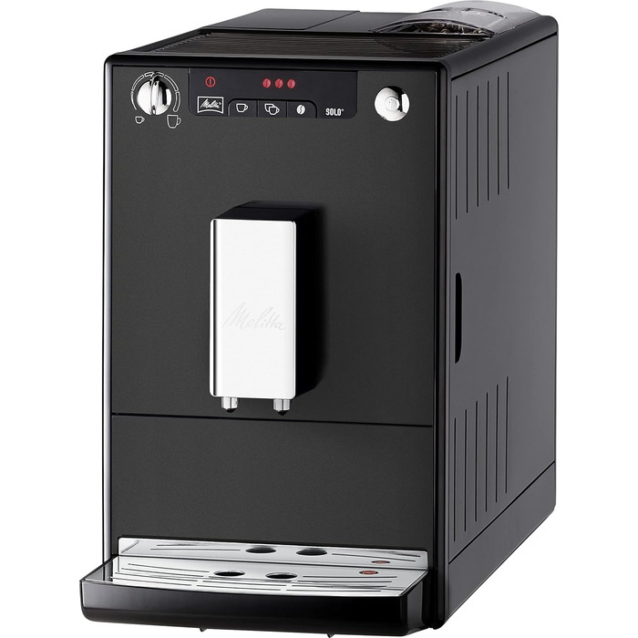 Кавова машина Melitta Solo E950-444, матова чорна, з фільтрами Pro Aqua (3 шт.), захист від накипу, просте обслуговування