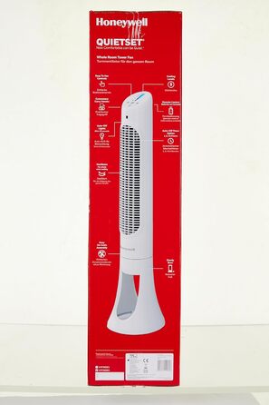 Оцилюючий турбовентилятор Honeywell QuietSet HYF260 для всієї кімнати, 5 швидкостей, 80° осциляція, таймер, автоматичне вимкнення підсвітки, пульт ДК
