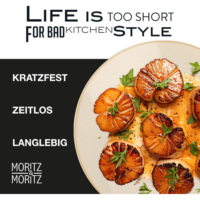 Набір посуду Moritz & Moritz SENSE на 6 осіб, 24 предмети, бежевий, стильний сервіз із кам'яної кераміки, стійкий до подряпин, підходить для мікрохвильовки та посудомийної машини