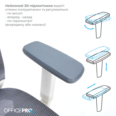 Крісло офісне OfficePro Balance OC620-W-DG-DG