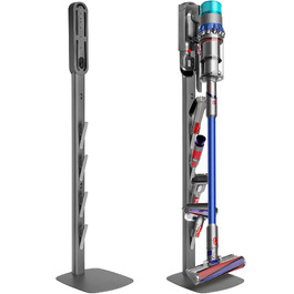 Стійка для пилососа Dyson Gen5 V15 V12 V11 V10 V8 V7 V6 - підлогова, без свердління, з 4 гаками, темно-сіра