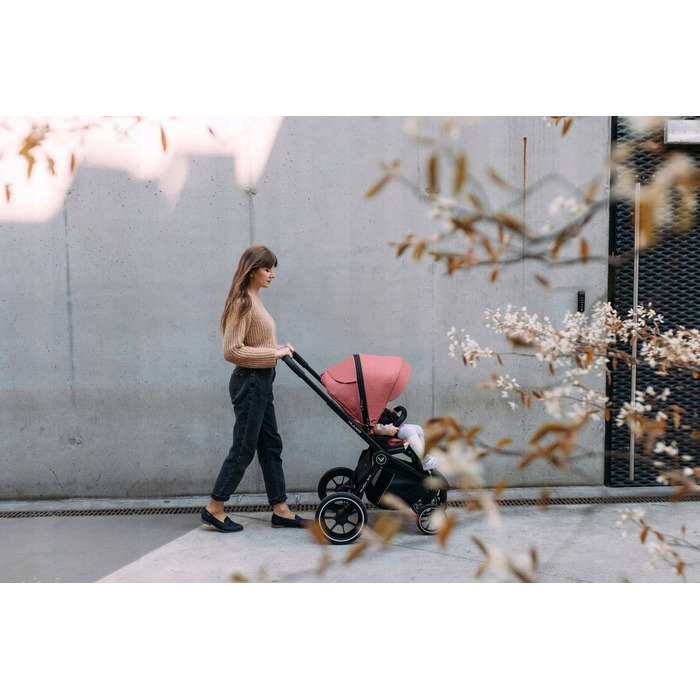 Багатофункціональний візок Muuvo 2в1 Pure Pink, алюмінієвий, з люлькою XL