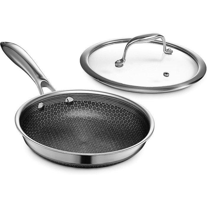 Преміальна скляна кришка для сковороди HexClad з випуском пари, 20 см