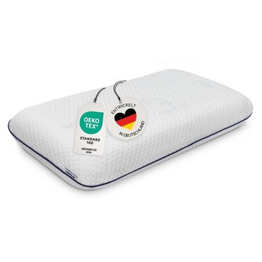 Ортопедична подушка для шиї з піною Memory Foam 70x40 см для тих, хто спить на боці та на спині. Підтримка шийного відділу хребта.