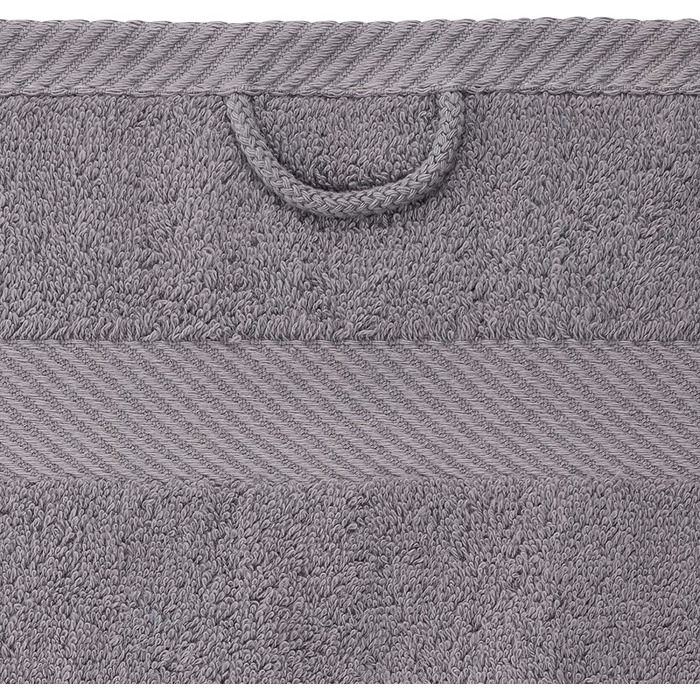 Рушники для рук Luckytowel 50x100 см, 100% бавовна, 600 г/м², Oeko-Tex, набір 8 шт., сірі