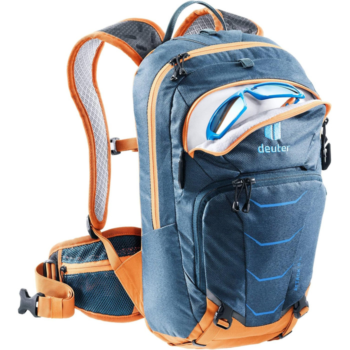 Дитячий велосипедний рюкзак Deuter Attack 8 JR з протектором, 8 л, Arctic-Mandarine