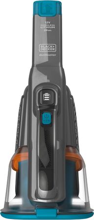 Акумуляторний ручний пилосос BLACK+DECKER BHHV320B, 12В, 25AW, циклонна фільтрація, без мішка, з висувною щілинною насадкою та зарядною станцією, титаново-синій
