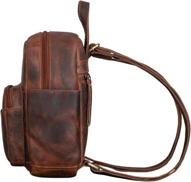 Жіночий міні-рюкзак STILORD Gerda з натуральної шкіри, вінтажний міський daypack, компактний стильний рюкзак для міста, колір: коньяк (Porto), преміум якість