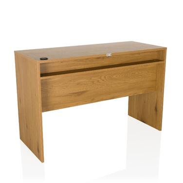 Письмовий стіл BERGA 120x50x78 см, 2 висувні ящики, білий/дуб, hjh LIVING