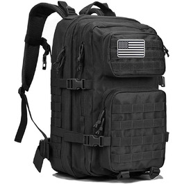 Тактичний рюкзак G4Free 40 л, військовий армійський рюкзак Molle для туризму, кемпінгу, трекінгу, полювання, чорний