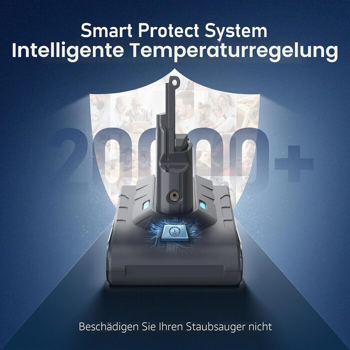 Акумулятор Keenstone V8 8000mAh для пилососа Dyson V8 Absolute, Animal, Motorhead, Fluffy, Slim, Total Clean, Extra (з 3 фільтрами), 8.0Ah