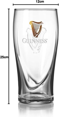 Пивні келихи Guinness Glas 2 шт x 568 мл з логотипом та арфою - набір для пива