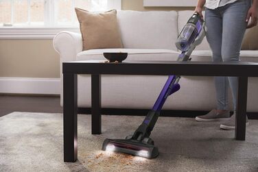 Акумуляторний пилосос BLACK+DECKER 4в1 для дому та тварин, 36В, 2.0А·год, без мішка, з електрощіткою для шерсті, 2в1 щілинна насадка, настінне кріплення, сріблясто-фіолетовий
