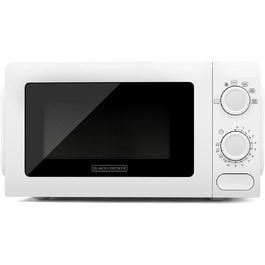 Мікрохвильова піч Black+Decker BXMY700E, 20 л, 700 Вт, 6 режимів, таймер, біла