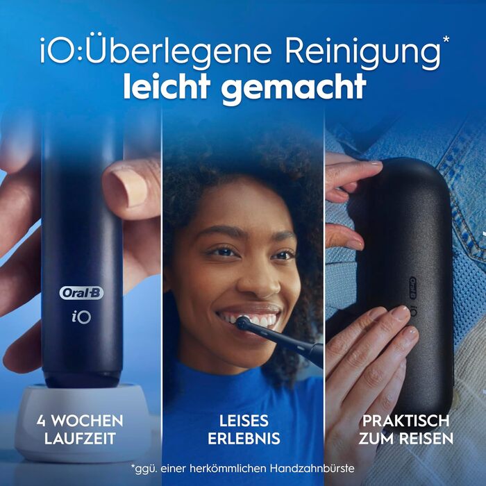 Електрична зубна щітка Oral-B iO Series 2, чорна (набір: 2 щітки Night Black та Calm Pink, 3 насадки, футляр)