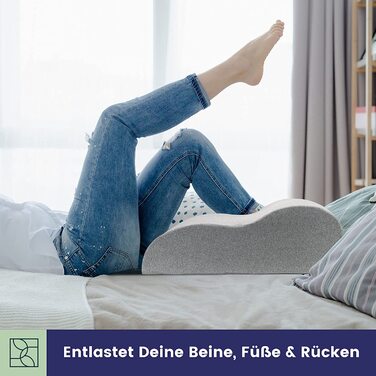 Подушка для ніг Ergonomisches Venenkissen – ортопедична подушка для ніг для дорослих, підтримка ніг, Oeko-Tex, розмір M (20см)