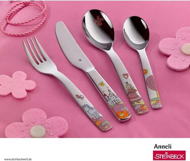 Дитячий набір столових приборів WMF Prinzessin Anneli, нержавіюча сталь, 4 шт., для дітей від 3 років