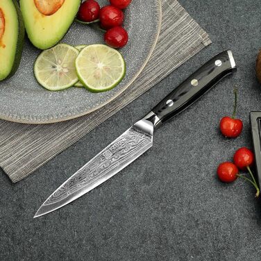 Ніж PAUDIN для м'яса, кухаря та обробки продуктів, 20 см, з високоякісної сталі, ергономічна ручка