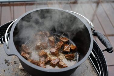 Чавунний казанок BBQ-Toro Dutch Oven Premium Serie 9,0 л (DO9P) без ніжок, підготовлений до використання (preseasoned) з кришкою