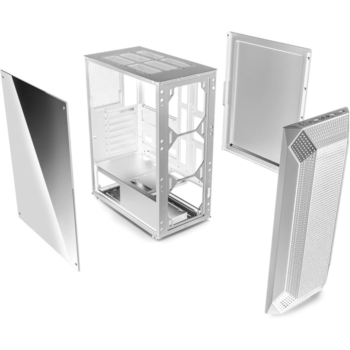 Ігровий корпус для ПК EMPIRE GAMING Ruby, білий, середній Tower ATX/MATX/ITX, акрилова бокова панель, ARGB підсвічування, 4 вентилятори 120 мм, MB Sync
