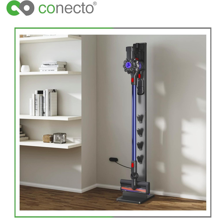 Стійка для пилососа Dyson Gen5, V15, V12, V11, V10, V8, V7, V6 – універсальний тримач для підлоги, чорний