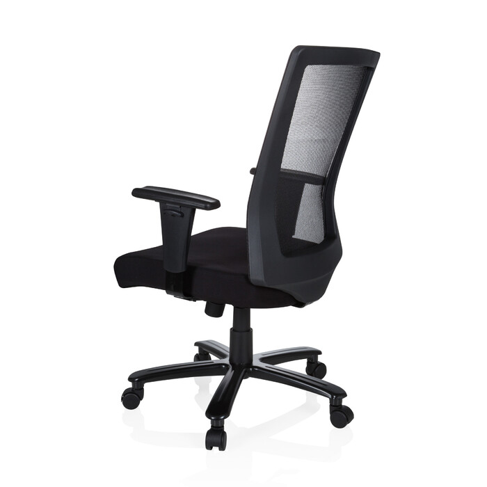 Офісне крісло / поворотне крісло XXL EXTENDER сітка / тканина чорна hjh OFFICE