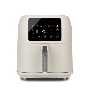 Аерофритюрниця Girmi FG92 Ecofrit Deep XXL 8л, 1700 Вт, цифрова панель, 7 програм, антипригарне покриття, матовий бежевий