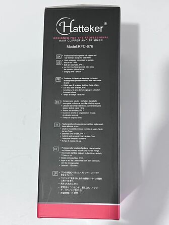 Професійна машинка для стрижки Hatteker, бездротова, водонепроникна, тример для волосся та бороди для чоловіків, золота