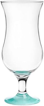 Набір склянок Glasmark Krosno для коктейлів, лонгдринків, води, гін-тоніка, пива, десертів, бірюзові, 6 шт по 420 мл, скло, можна мити в посудомийній машині