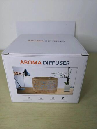 Аромадифузор зволожувач повітря 500 мл, BPA Free, для ефірних олій, з таймером і 7 LED підсвітками, для дому, спальні, офісу, йоги, дизайн 'Гілка дерева'