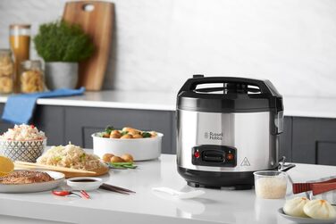 Рисоварка Russell Hobbs 27080-56 з функцією приготування на парі, 1.2л, чаша з антипригарним покриттям, нержавіюча сталь