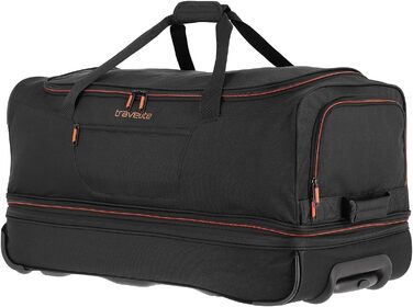 Дорожня сумка на колесах Travelite Basics Duffle L, 70 см, 98-119 л, чорно-помаранчева