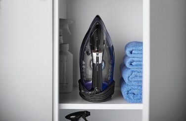 Парова праска Russell Hobbs One-Perfect-Temp 2400Вт з керамічною підошвою, антикальком, самочищенням, потужний паровий удар 200г, універсальна температура для всіх тканин, компактне зберігання кабелю
