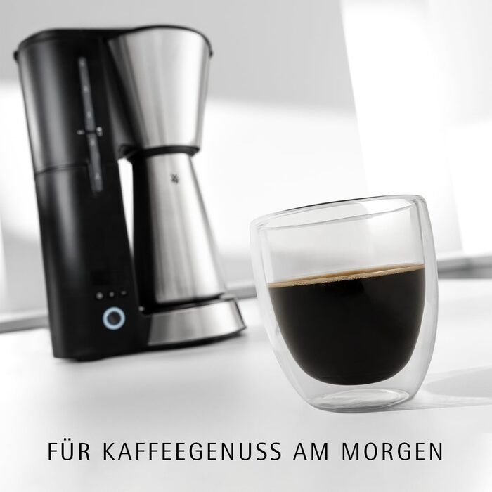 Кавоварка WMF Küchenminis Aroma для фільтр-кави 5 чашок, з термосом 350 мл, срібляста - таймер на 24 години, 760 Вт