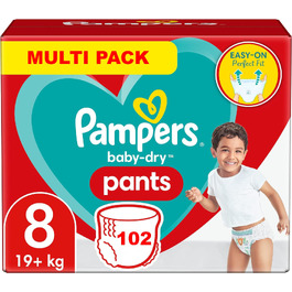 Підгузки-трусики Pampers Baby Dry, розмір 8, для дітей від 18 кг, 102 шт.