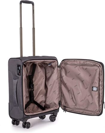 Валіза Stratic Bendigo Light+ м'яка, розширювана, на 4 колесах, з TSA-замком, чорна