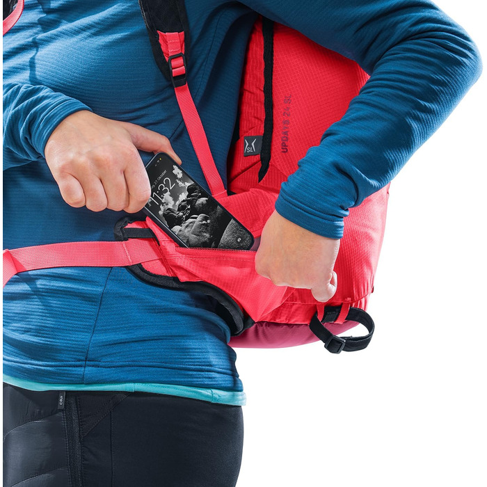 Жіночий легкий рюкзак для лижних турів deuter Updays 24 SL, рубін-хібіскус, 24 л