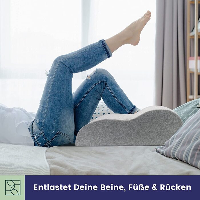 Подушка для ніг Ergonomisches Venenkissen – ортопедична подушка для ніг для дорослих, підтримка ніг, Oeko-Tex, розмір M (20см)