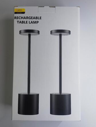 Бездротові LED настільні лампи Hapfish, 2 шт., 5000 мАг, алюмінієві, диммовані, 3 колірні температури, сенсорне керування, для дому та вулиці, нічник, для тераси, столу, бару, колір коричневий