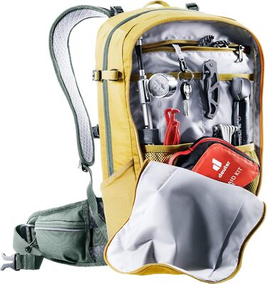 Рюкзак для велосипедистів Deuter Flyt 14 з протектором, унісекс, жовто-зелений