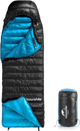 Naturehike CW400 ультралегкий пуховий спальний мішок-мумиія для дорослих, 650FP, температура -11℃—6℃, з водонепроникним компресійним чохлом, для туризму, велопоходів, кемпінгу