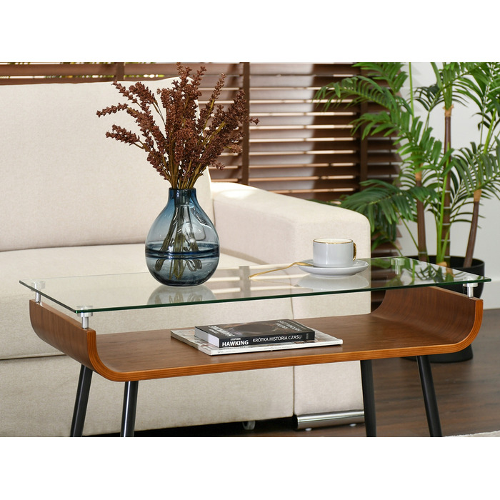 Журнальний стіл Mebel-Partner прямокутний, 88 x 38 x 50,5 см, колір: горіх