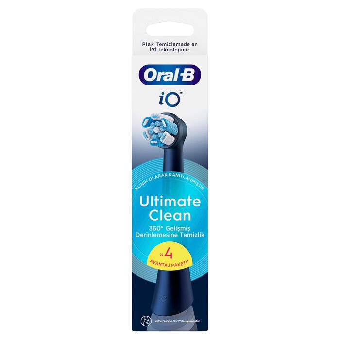 Смінні насадки для електричної зубної щітки Oral-B iO Ultimate Clean, CrissCross, для видалення нальоту, чорні, 4 шт.